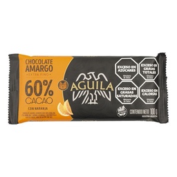 Chocolate Amargo 60% Cacao con Naranja Aguila 100g