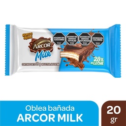 Oblea Bañada 28% de Leche Arcor 20g