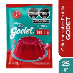 Gelatina Sabor Frutilla Godet Sob 25 grm