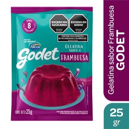 Gelatina Sabor Frambues Godet Sob 25 grm