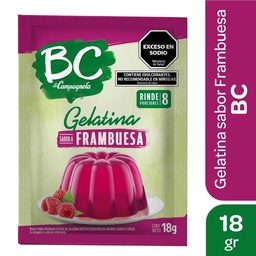 Gelatina Sabor Frambuesa Bc 18g