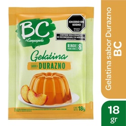 Gelatina Sabor A Durazno Bc 18g