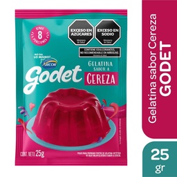 Gelatina Sabor Cereza Godet Sob 25 grm