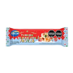 Turron Arcor de Mani con Frutas 80g