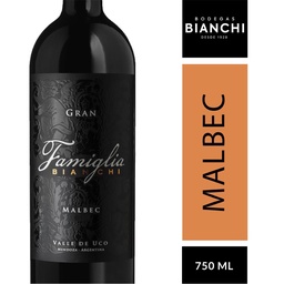 Vino Malbec Gran Famiglia Bianchi 750 ml