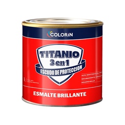 Esmalte Brillante Colorín Titanio 1 l Negro