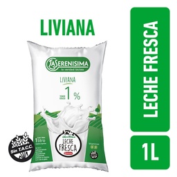 Leche Parcialmente Descremada Liviana La Serenisima 1% 1l