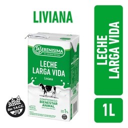 Leche Parcialmente Descremada Liviana  La Serenisima Larga Vida 1l