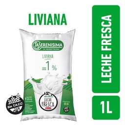 Leche Parcialmente Descremada Liviana La Serenisima Sachet 1l