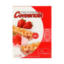 Barra de Cereal Cereanola Frutilla 6 uni Est 150 grm