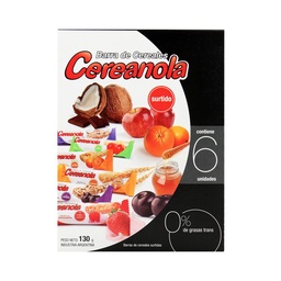 Barra de Cereal Cereanola Surtido 6 uni Est 130 grm