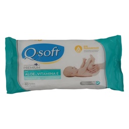 Toallas Húmedas Aloe Baby Q Soft 40u