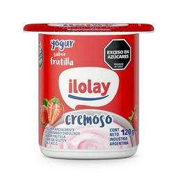 Yogur Entero Cremoso Sabor Frutilla Ilolay 120g