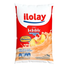 Yogur Descremado Ilolay Durazno Bebible 1kg