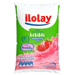 Yogur Descremado Ilolay Frutilla Bebible 1kg