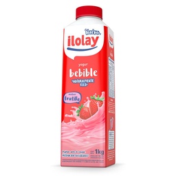 Yogur Entero Ilolay Frutillas Bebible Bot 1 kg