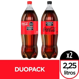 Gaseosa Coca-cola Sabor Original 2,25 lt + Gaseosa Coca-cola Zero 2,25 lt