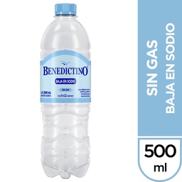 Agua Sin Gas Baja en Sodio Benedictino 500ml