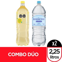 Pack Dúo Aquarius Pomelo + Agua Benedictino 4.5l