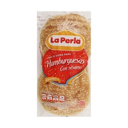 Pan Hamburguesa con Sesamo x4 La Perla 200g