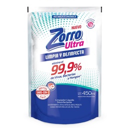 Limpiador Líquido Desinfectante Zorro 450ml