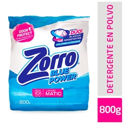 Jabon en Polvo Matic Blue Power Zorro 800g