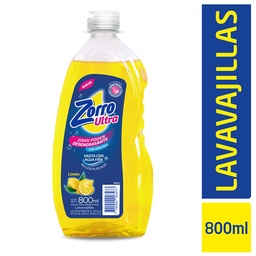 Lavavajillas Limón con Glicerina Zorro 800ml