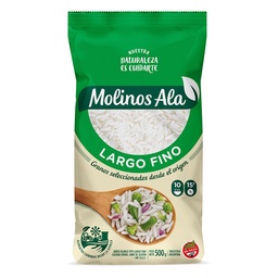 Arroz Largo Fino Molinos Ala     Paquete 500 gr