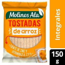 Tostaditas de Arroz Integrales Molinos Ala 150g