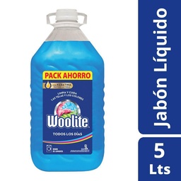 Woolite Jabón Líquido para Ropa Todos Los Días en Máquina Repuesto 5l