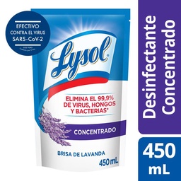 Lysol Desinfectante Concentrado Multi-superficies Repuesto Lavanda 450ml