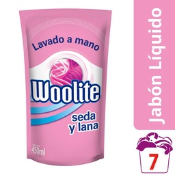 Woolite Jabón Líquido para Ropa de Seda y Lana Lavado A Mano Repuesto 450ml