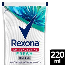 Jabón Líquido Repuesto Antibacterial Fresh Rexona Doy 220 ml