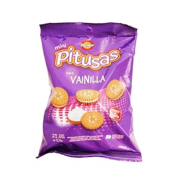 Galletitas Rellenas Sabor Vainilla Mini Pitusas 300 grm