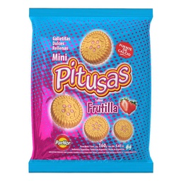 Galletitas Rellenas Mousse Frutilla Mini Pitusas 160 grm