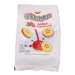 Galletitas Rellenas Sabor Frambuesa Mini Pitusas 140 grm