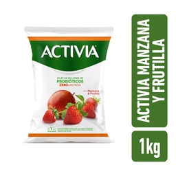 Yogur Bebible Sachet Manzana y Frutilla Activia 1kg