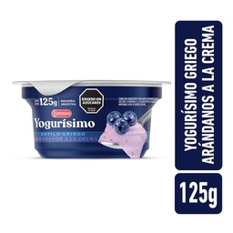 Yogur Estilo Griego Sabor Arandanos A La Crema Yogurisimo 125gr