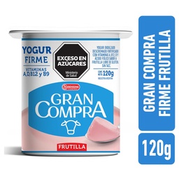 Yogur Firme Frutilla Gran Compra 120gr