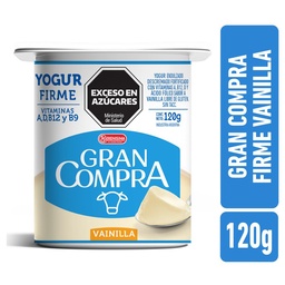 Yogur Firme Vainilla Gran Compra 120gr