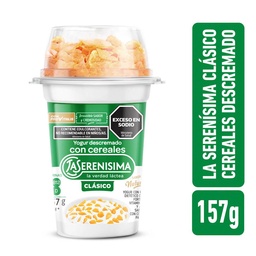 Yogur Batido Descremado con Cereales La Serenísima Clásico 157gr