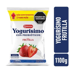 Yogur Bebible con Probioticos Parcialmente Descremado Sabor Frutilla Yogurisimo 1100g