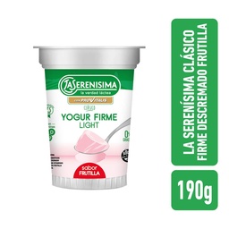 Yogur Provitalis Firme Descremado Frutilla La Serenisima Clasico 190gr