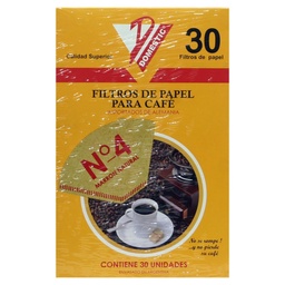 Filtro de Papel para Cafe Nº4 x 30u