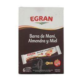 Barras Arroz Maní, Almendra Egran Cja 240 grm