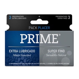 Preservativos Mix Lubricado+super Fino Prime 6 uni