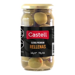 Aceitunas Verdes Rellenas Premium Castell 340g