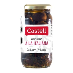 Aceitunas Negras A La Italiana Castell 340g