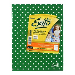 Cuaderno A5 Ledesma Éxito 48 Hojas Rayadas Lunares Verde