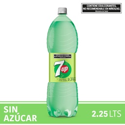 Gaseosa Seven Up Sin Azúcar   Botella 2.25 l